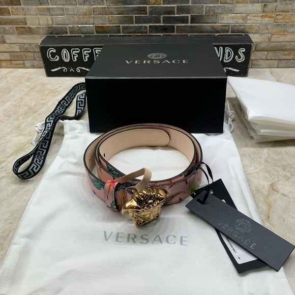 Versace La Medusa Tresor de la Mer Printed Belt - Picture 4 of 11